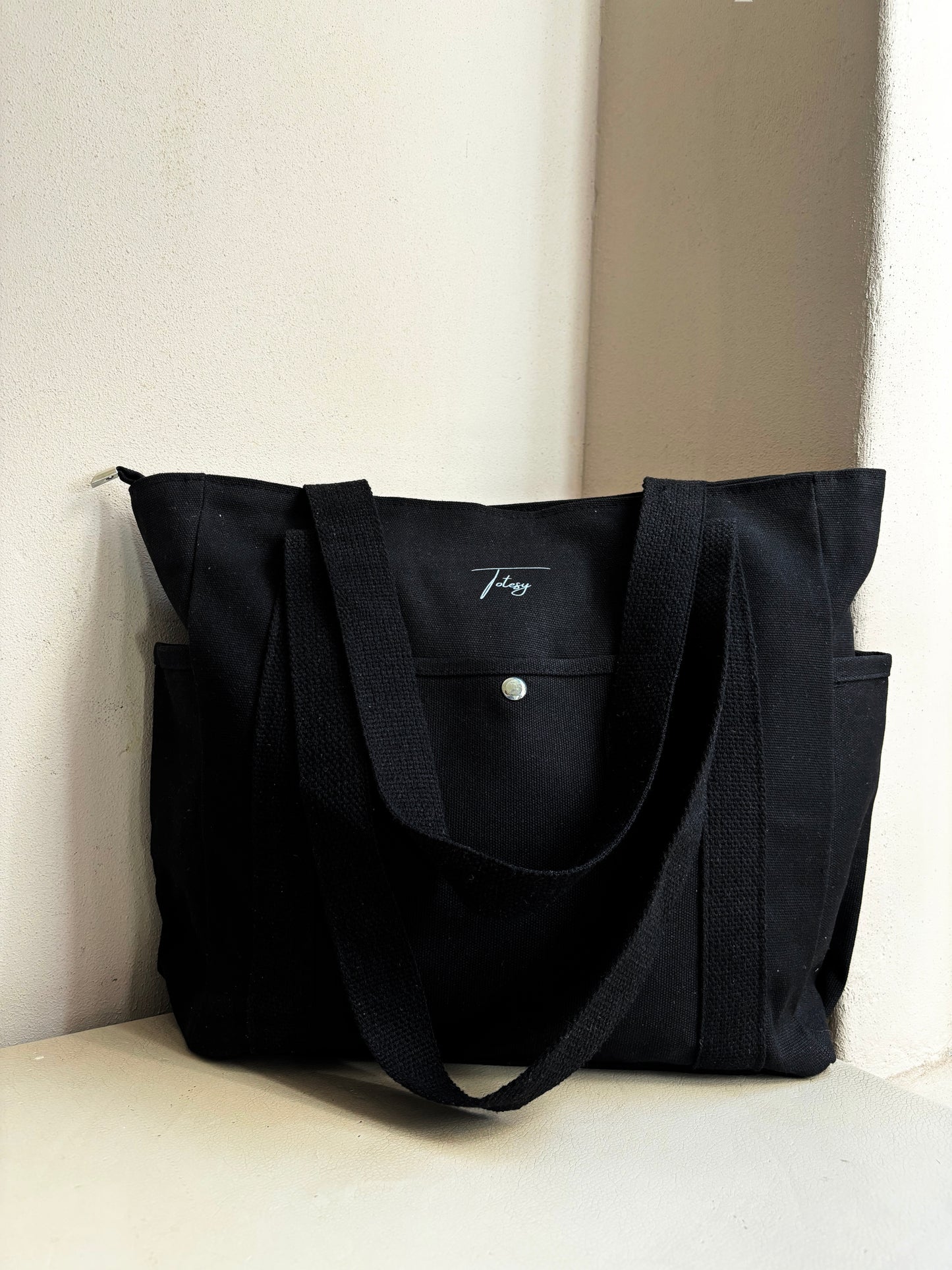 Totesy Midi Tote Bag (BLACK)