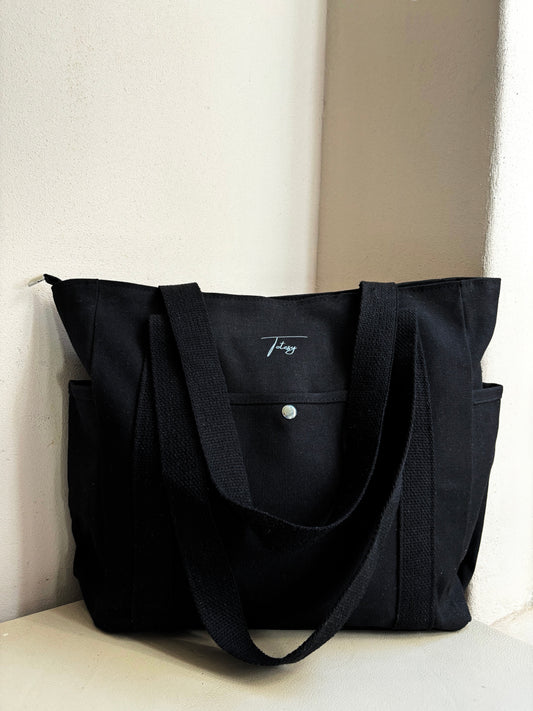 Totesy Midi Tote Bag (BLACK)